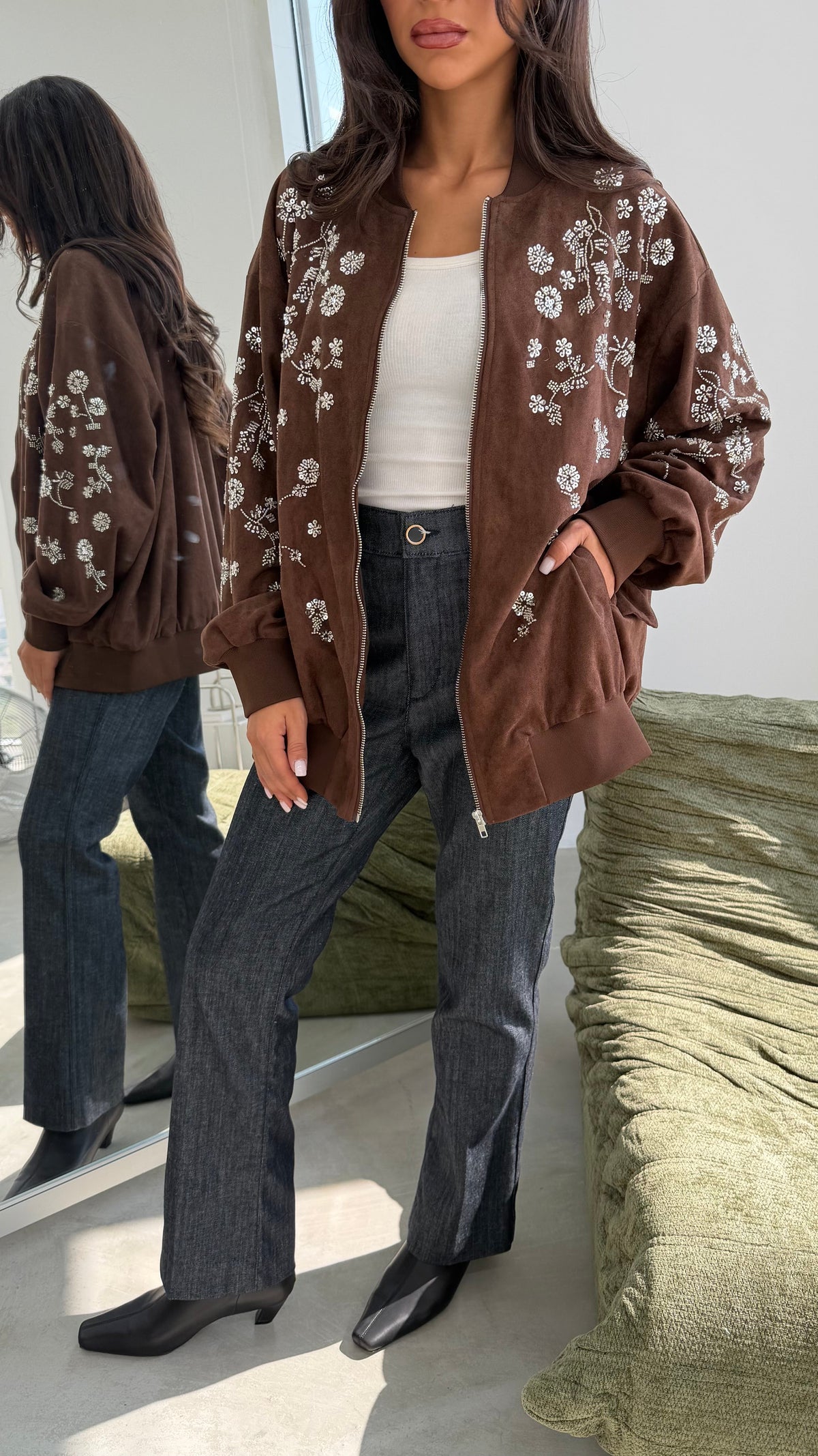 Suede Beaded jacket