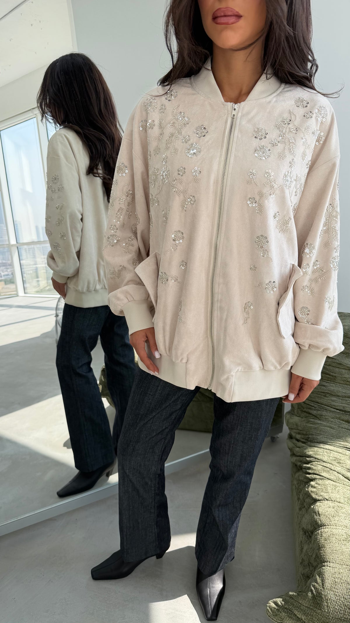 Suede Beaded jacket