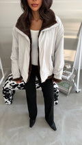 Double-faced jacket (parka-fur)