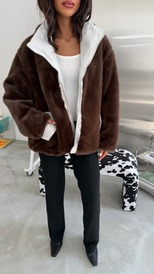 Double-faced jacket (parka-fur)